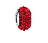 Nenalina Crystal Bead rot in 925 Sterling Silber, auch kompatibel für alle Beads Armbänder und Halsketten, 718072-010