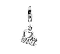 Nenalina Love to dance Karabiner Charm Anhänger für Bettelarmband aus 925 Sterling Silber 713181-000