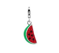 Nenalina Charm-Einhänger »Melone Emaille Kristalle 925 Silber«
