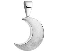 Nenalina Mond Anhänger für Damen Kette oder Halskette gebürstet in 925 Sterling Silber, 361306-390