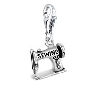 Nenalina Nähmaschine Karabiner Charm Anhänger für Bettelarmband aus 925 Sterling Silber 713280-000