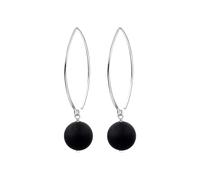 Nenalina Ohrhänger Onyx-Kugel 925 Silber Schwarz Damen