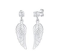 Nenalina Ohrringe Silber 925 Damen mit Engelsflügel und Zirkonia