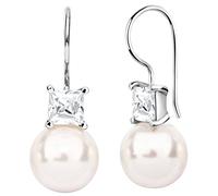 Nenalina Paar Ohrhänger »Synthetische Perle Zirkonia 925 Silber«