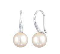 Nenalina Ohrringe Silber 925 Damen Ohrhänger mit Muschelkernperle in Tropfen Form (10 mm)