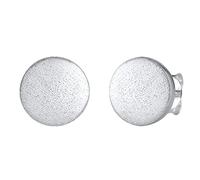 Nenalina Silber Damen-Ohrringe Ohrstecker flach rund gebürstet 8 mm für Frauen und Mädchen, 925 Sterling Silber, Ohrstecker für Damen, Kreis Ohrstecker silber, 324403-390