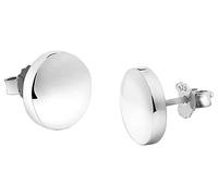Nenalina Ohrstecker 925 Silber Damen Ohrringe flach rund poliert 8 mm für