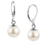 Nenalina Ohrstecker 925 Silber Damen Ohrringe Ohrhänger mit Muschel Perlen 10 mm