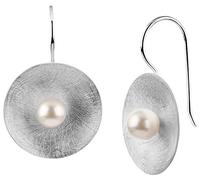 Nenalina Ohrstecker 925 Silber Damen Ohrringe Ohrhänger mit Muschel Perlen 6 mm