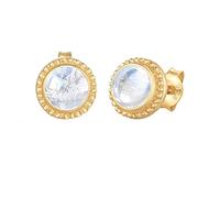 Nenalina Ohrringe Stecker Mondstein Edelstein 925er Sterling Silber Gold