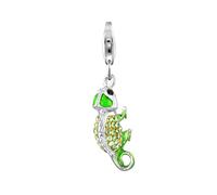 Nenalina Chameleon Karabiner Charm Anhänger für Bettelarmband aus 925 Sterling Silber 714142-001