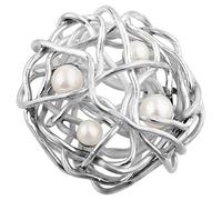 Nenalina, Anhänger Perlenanhänger Süßwasserperle 925 Sterling Silber in silber, Schmuck für Damen Gr. OneSize