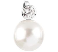 Nenalina - Zirkonia Muschelkernperle Klassisch 925 Silber Charms & Kettenanhänger Damen