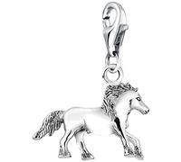 Nenalina, Charm Pferd Tier Anhänger 925 Sterling Silber in silber, Kinderaccessoires für Mädchen Gr. OneSize