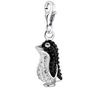 Nenalina Pinguin Karabiner Charm Anhänger für Bettelarmband aus 925 Sterling Silber 716245-050