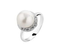 Ring Muschelkern-Perle Kristalle 925 Silber Nenalina Silber 4N285/00X58