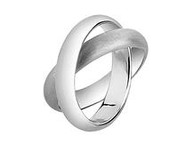 Nenalina Ring Silber 925 Damen Silberring Damenring gebürsteter Oberfläche Zweierring