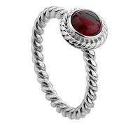 Nenalina Ring Silber 925 Damen Silberring Damenring mit 6 mm Granat Edelstein (rot)