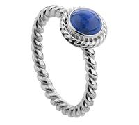 Nenalina Ring Silber 925 Damen Silberring Damenring mit 6 mm Lapis Lazuli | (weiß)