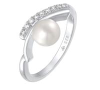 Nenalina Ring Silber 925 Damen Silberring Damenring mit Süßwasserperle (4 mm) und Zirkonia