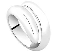 Nenalina, Ring Basic Wickelring Fingerschmuck 925 Sterling Silber in silber, Schmuck für Damen Gr. 56 mm