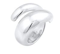 Nenalina Ring Wickelring Glänzend Modern Statement 925 Silber 60 mm Silber
