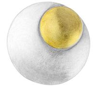 Nenalina Rund Anhänger für Damen Kette oder Halskette gebürstet teilvergoldet in 925 Sterling Silber 361304-350
