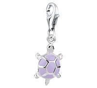 Nenalina Charm-Einhänger »Anhänger Schildkröte Emaille Pastell 925 Silber«