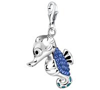 Nenalina Charm-Einhänger »Seepferdchen Swarovski® Kristalle Meer 925 Silber«