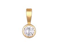 Nenalina Solitär Zirkonia Damenkette Basic 925 Silber goldfarben Damen