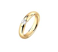 Nenalina Ring Silber 925 Damen Verlobungsring vergoldet Silberring Gold Damenring mit 4 mm weißem Cubic Zirkonia