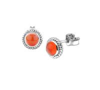 Nenalina Damen Ohrringe dunkelorange / silber, Größe One Size, 4298410 Dunkelorange / Silber One Size