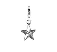 Nenalina, Charm Stern-Anhänger Star Party Astro 925er Silber in silber, Schmuck für Damen Gr. OneSize