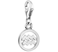 Nenalina Sternzeichen Wassermann Karabiner Charm Anhänger für Bettelarmband aus 925 Sterling Silber 713291-000