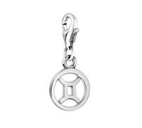 Nenalina Sternzeichen Zwillinge Karabiner Charm Anhänger für Bettelarmband aus 925 Sterling Silber 713295-000
