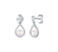 Nenalina - Süßwasserperle Zirkonia 925 Silber Ohrringe Damen