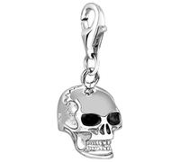 Nenalina Totenkopf Karabiner Charm Anhänger Bettelarmband 925 Silber