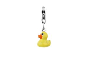 Nenalina Uroki Anhänger Gummiente Duck Enamel 925 Sterling Silber Srebro Damen