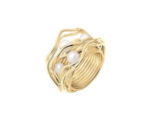 Nenalina Verknotet Gewoben Süßwasserperlen 925 Silber 60 Damen