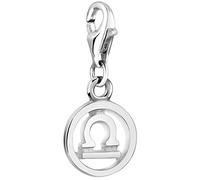 Nenalina Waage Karabiner Charm Anhänger Bettelarmband 925 Silber | Sternzeichen Tierkreiszeichen Zodiac Damen-Charm-Anhänger für alle gängigen Charmträger Charm-Club Clasp-Charms