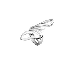 Nenalina Wickelring Basic Statement Struktur 925 Silber 58 Damen