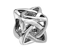 Nenalina Würfel Bead hochglänzend Filigran in 925 Sterling Silber, auch kompatibel für alle Beads Armbänder und Halsketten, 719011-000