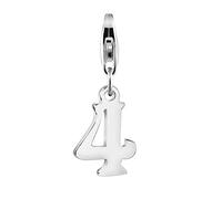 Nenalina Zahl 4 Geburtstag Karabiner Charm Anhänger für Bettelarmband aus 925 Sterling Silber 713259-000