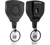 NEO+ Robuster, einziehbarer Schlüsselanhänger, einziehbarer Schlüsselanhänger mit 69,8 cm Stahlschnur, Ausweishalter mit Schlüsselanhänger für Büro, Schule, Outdoor