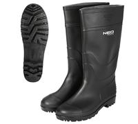 NEO TOOLS Gummistiefel - Gumischtifel unisex Wasserdicht Rain Boots Gartenstiefel Atmungsaktiv Gummistiefeletten Wasserdichter Angelstiefel Schwarz - 39-46