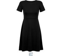 NEOBLU Damen Kleid kurzarm Camille deep black (44)