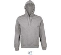 NB3196 NEOBLU Herren French-Terry-Stoff Kapuzensweatshirt Nicholas Gray Melange 3XL
