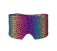 Neon-Farbverlauf-Leopardenmuster, Vollständige Augenabdeckungen, lichtblockierende Augenmaske, Schlafaugen- und Ohrenschützer