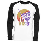 Neon Genesis Evangelion Retro Vintage Weißes Baseball T-Shirt Unisex White Baseball Tee Unisex