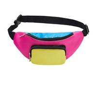 Neon Retro 80er Jahre Bauchtasche für Damen Herren Kinder Gürteltaschen 80er Jahre Zubehör 90er Jahre Kostüme für Frauen Party Reise Festival Vintage Rave-Zubehör Übergröße Gürteltasche, Pinke